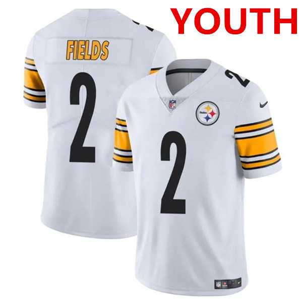 Youth Pittsburgh Steelers #2 Justin Fields White Vapor Untouchable Limited Football Stitched Jersey Dzhi,We sell and wholesale Youth Pittsburgh Steelers #2 Justin Fields White Vapor Untouchable Limited Football Stitched Jersey Dzhi on line form chian!